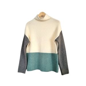 C & C California Colour Block Wool Blend Sweater in Size L